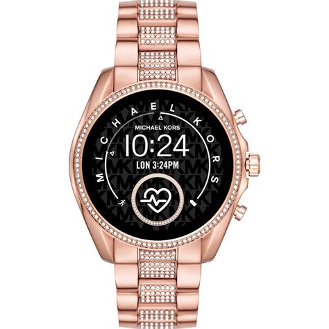 michael kors rose gold frame|rose gold Michael Kors smartwatch.